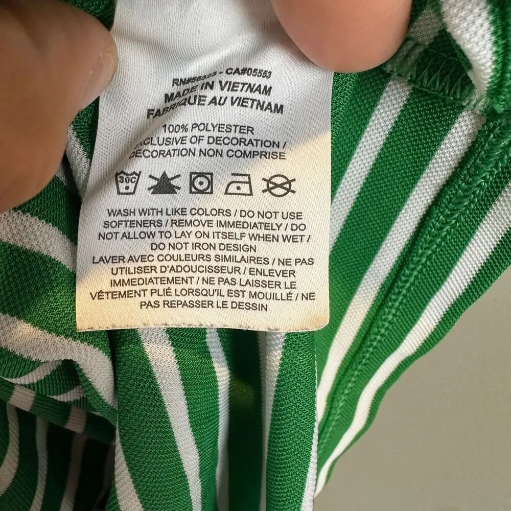Nike Dri-Fit Oregon Ducks Green Stripe Polo Womens Medium